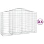 Gabionenkörbe 4 Stk. Bogenform Eisen 200x50x120/140 cm von vidaXL, Töpfe und Pflanzgefäße - Ref: Foro24-3145663, Preis: 442,3...