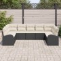 Conjunto de sofá de jardín 9 pcs Negro y Poliratán
