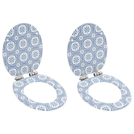 WC toilet seat 2 pcs soft closing lid MDF porcelain design by vidaXL, Toilet and bidet seats - Ref: Foro24-277002, Price: 97,...