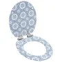 Asiento inodoro WC 2 uds tapa cierre suave MDF diseño porcelana de vidaXL, Asientos de inodoros y bidés - Ref: Foro24-277002,...