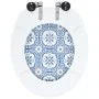 Asiento inodoro WC 2 uds tapa cierre suave MDF diseño porcelana de vidaXL, Asientos de inodoros y bidés - Ref: Foro24-277002,...
