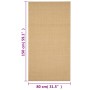 Alfombra de sisal natural 80x150 cm