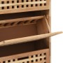 Mueble zapatero de madera maciza de nogal 55x20x104 cm