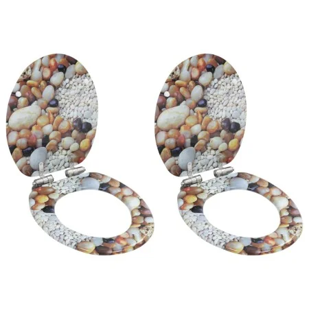 WC toilet seat 2 pcs soft closing lid MDF stone design by vidaXL, Toilet and bidet seats - Ref: Foro24-277003, Price: 103,71 ...
