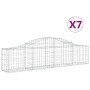 Gabion baskets 7 units, arched shape, iron, 200x30x40/60 cm by vidaXL, Pots and planters - Ref: Foro24-3145372, Price: 342,07...