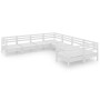 Gartenmöbel-Set 8-teilig aus massivem weißem Kiefernholz von vidaXL, Gartensets - Ref: Foro24-3083245, Preis: 418,82 €, Rabat...
