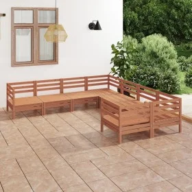 Gartenmöbel-Set 8-teilig aus massivem honigbraunem Kiefernholz von vidaXL, Gartensets - Ref: Foro24-3083247, Preis: 433,87 €,...