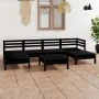 Gartenmöbel-Set 7-teilig aus massivem schwarzem Kiefernholz von vidaXL, Gartensets - Ref: Foro24-3083343, Preis: 345,52 €, Ra...