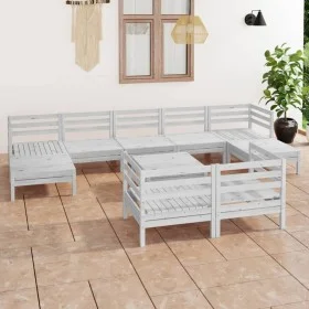 Garden furniture set 10 pieces solid white pine wood by vidaXL, Garden sets - Ref: Foro24-3083380, Price: 514,13 €, Discount: %
