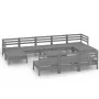 Gartenmöbel-Set 11-teilig aus massivem grauem Kiefernholz von vidaXL, Gartensets - Ref: Foro24-3083371, Preis: 545,23 €, Raba...
