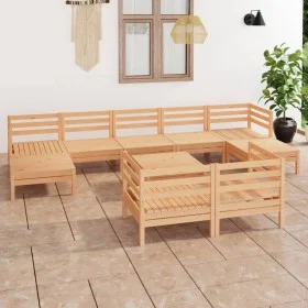 10-teiliges Gartenmöbel-Set aus massivem Kiefernholz von vidaXL, Gartensets - Ref: Foro24-3083379, Preis: 451,11 €, Rabatt: %