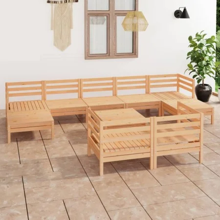 Juego de muebles de jardín 10 piezas madera maciza de pino de vidaXL, Conjuntos de jardín - Ref: Foro24-3083379, Precio: 451,...