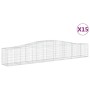 Gabion baskets 15 pcs arch shape iron 400x50x60/80 cm by vidaXL, Pots and planters - Ref: Foro24-3145939, Price: 1,00 €, Disc...