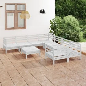 Garden furniture set 9 pieces solid white pine wood by vidaXL, Garden sets - Ref: Foro24-3083250, Price: 487,63 €, Discount: %