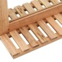 Espejo de cuarto de baño madera maciza de nogal 60x12x62 cm