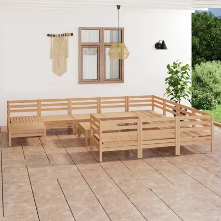 Juego de muebles de jardín 12 piezas madera maciza de pino de vidaXL, Conjuntos de jardín - Ref: Foro24-3083309, Precio: 493,...
