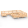 Juego de muebles de jardín 12 piezas madera maciza de pino de vidaXL, Conjuntos de jardín - Ref: Foro24-3083309, Precio: 493,...