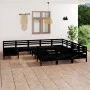 12-teiliges Gartenmöbel-Set aus massivem Kiefernholz schwarz von vidaXL, Gartensets - Ref: Foro24-3083313, Preis: 609,19 €, R...