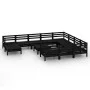 12-teiliges Gartenmöbel-Set aus massivem Kiefernholz schwarz von vidaXL, Gartensets - Ref: Foro24-3083313, Preis: 609,19 €, R...