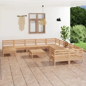 Gartenmöbel-Set 12-teilig aus massivem Kiefernholz von vidaXL, Gartensets - Ref: Foro24-3083319, Preis: 493,11 €, Rabatt: %