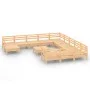 Gartenmöbel-Set 13-teilig aus massivem Kiefernholz von vidaXL, Gartensets - Ref: Foro24-3083329, Preis: 545,18 €, Rabatt: %