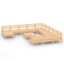 Gartenmöbel-Set 13-teilig aus massivem Kiefernholz von vidaXL, Gartensets - Ref: Foro24-3083329, Preis: 545,15 €, Rabatt: %