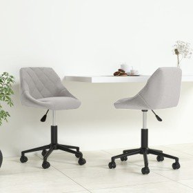 Sillas de comedor giratorias 2 uds de terciopelo gris claro Sillas de comedor giratorias 2 uds de terciopelo gris claro