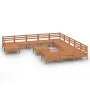 Juego muebles de jardín 13 pzas madera maciza pino marrón miel de vidaXL, Conjuntos de jardín - Ref: Foro24-3083332, Precio: ...