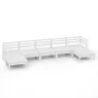 7-teiliges Gartenmöbel-Set massives Zirbenholz weiß von vidaXL, Gartensets - Ref: Foro24-3083345, Preis: 350,72 €, Rabatt: %