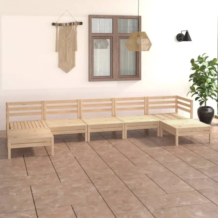 Gartenmöbel-Set 7-teilig aus massivem Kiefernholz von vidaXL, Gartensets - Ref: Foro24-3083344, Preis: 313,61 €, Rabatt: %