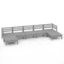 Gartenmöbel-Set 7-teilig aus massivem grauem Kiefernholz von vidaXL, Gartensets - Ref: Foro24-3083346, Preis: 357,51 €, Rabat...
