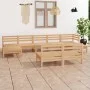 Gartenmöbel-Set 9-teilig aus massivem Kiefernholz von vidaXL, Gartensets - Ref: Foro24-3083354, Preis: 383,81 €, Rabatt: %