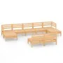 Gartenmöbel-Set 9-teilig aus massivem Kiefernholz von vidaXL, Gartensets - Ref: Foro24-3083354, Preis: 383,81 €, Rabatt: %