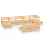 Gartenmöbel-Set 9-teilig aus massivem Kiefernholz von vidaXL, Gartensets - Ref: Foro24-3083354, Preis: 403,00 €, Rabatt: %