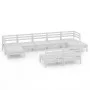 Gartenmöbel-Set 9-teilig aus massivem weißem Kiefernholz von vidaXL, Gartensets - Ref: Foro24-3083355, Preis: 440,39 €, Rabat...