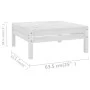 Gartenmöbel-Set 9-teilig aus massivem weißem Kiefernholz von vidaXL, Gartensets - Ref: Foro24-3083355, Preis: 440,39 €, Rabat...