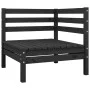 9-teiliges Gartenmöbel-Set aus massivem Kiefernholz schwarz von vidaXL, Gartensets - Ref: Foro24-3083358, Preis: 458,59 €, Ra...