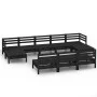 Gartenmöbel-Set 10-teilig aus massivem schwarzem Kiefernholz von vidaXL, Gartensets - Ref: Foro24-3083368, Preis: 496,29 €, R...