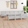 Gartenmöbel-Set 10-teilig aus massivem weißem Kiefernholz von vidaXL, Gartensets - Ref: Foro24-3083365, Preis: 500,92 €, Raba...
