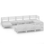 Gartenmöbel-Set 10-teilig aus massivem weißem Kiefernholz von vidaXL, Gartensets - Ref: Foro24-3083365, Preis: 514,49 €, Raba...