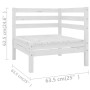 Gartenmöbel-Set 10-teilig aus massivem weißem Kiefernholz von vidaXL, Gartensets - Ref: Foro24-3083365, Preis: 514,49 €, Raba...