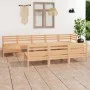 10-teiliges Gartenmöbel-Set aus massivem Kiefernholz von vidaXL, Gartensets - Ref: Foro24-3083364, Preis: 431,27 €, Rabatt: %