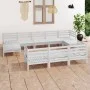 Juego de muebles de jardín 10 piezas madera maciza pino blanco de vidaXL, Conjuntos de jardín - Ref: Foro24-3083385, Precio: ...