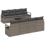 Conjunto de sofá de jardín con cojín 9 pcs Gris 55 x 55 x 37 cm