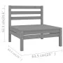 Garden furniture set 10 pieces solid gray pine wood by vidaXL, Garden sets - Ref: Foro24-3083386, Price: 405,45 €, Discount: %