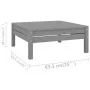 Garden furniture set 10 pieces solid gray pine wood by vidaXL, Garden sets - Ref: Foro24-3083386, Price: 405,45 €, Discount: %