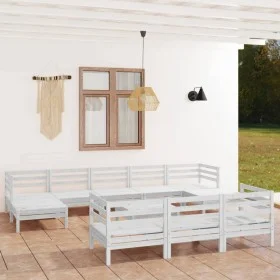 Garden furniture set 11 pieces solid white pine wood by vidaXL, Garden sets - Ref: Foro24-3083390, Price: 607,73 €, Discount: %