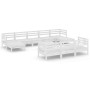 Gartenmöbel-Set 11-teilig aus massivem weißem Kiefernholz von vidaXL, Gartensets - Ref: Foro24-3083390, Preis: 531,47 €, Raba...
