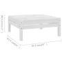 Gartenmöbel-Set 11-teilig aus massivem weißem Kiefernholz von vidaXL, Gartensets - Ref: Foro24-3083390, Preis: 607,73 €, Raba...