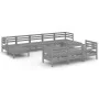 11-piece solid pine gray garden furniture set by vidaXL, Garden sets - Ref: Foro24-3083391, Price: 451,56 €, Discount: %